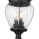 Davina 3 Light 114.25 inch Black Outdoor Post Mounted Fixture in G9