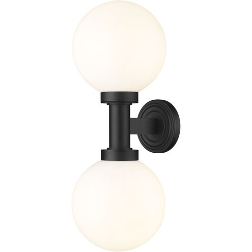 Laurent 2 Light 21 inch Black Outdoor Wall Light