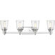 Bohin 4 Light 32 inch Chrome Vanity Wall Light