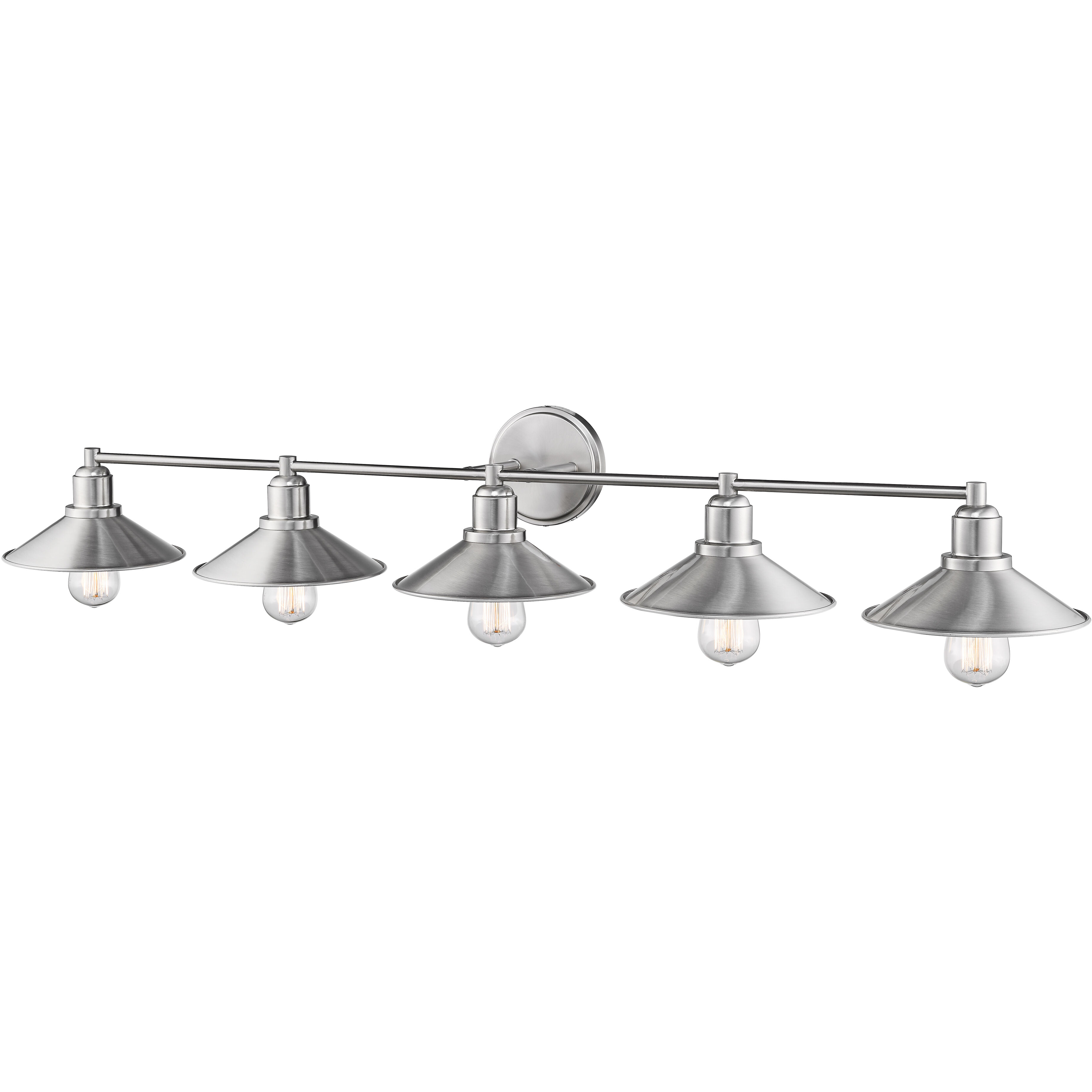 Casa 5 Light 46 inch Brushed Nickel Vanity Wall Light in Brushed Nickel Steel