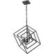 Euclid 3 Light 23 inch Matte Black Chandelier Ceiling Light
