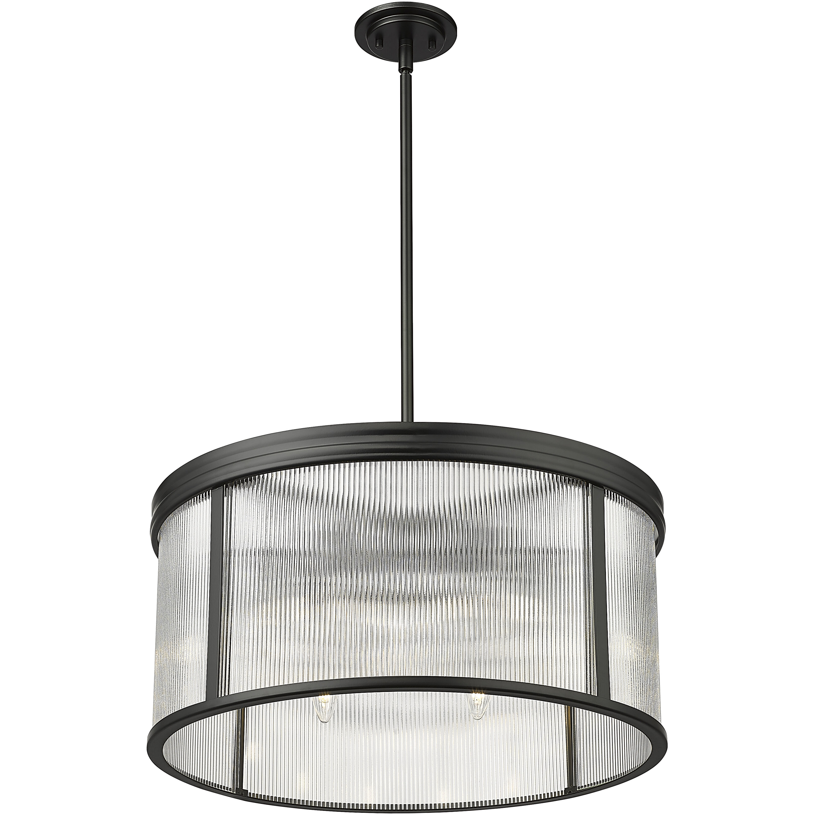 Carnaby 6 Light 24.25 inch Matte Black Chandelier Ceiling Light