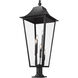 Gannon 5 Light 42.25 inch Black Outdoor Pier Mounted Fixture in G9