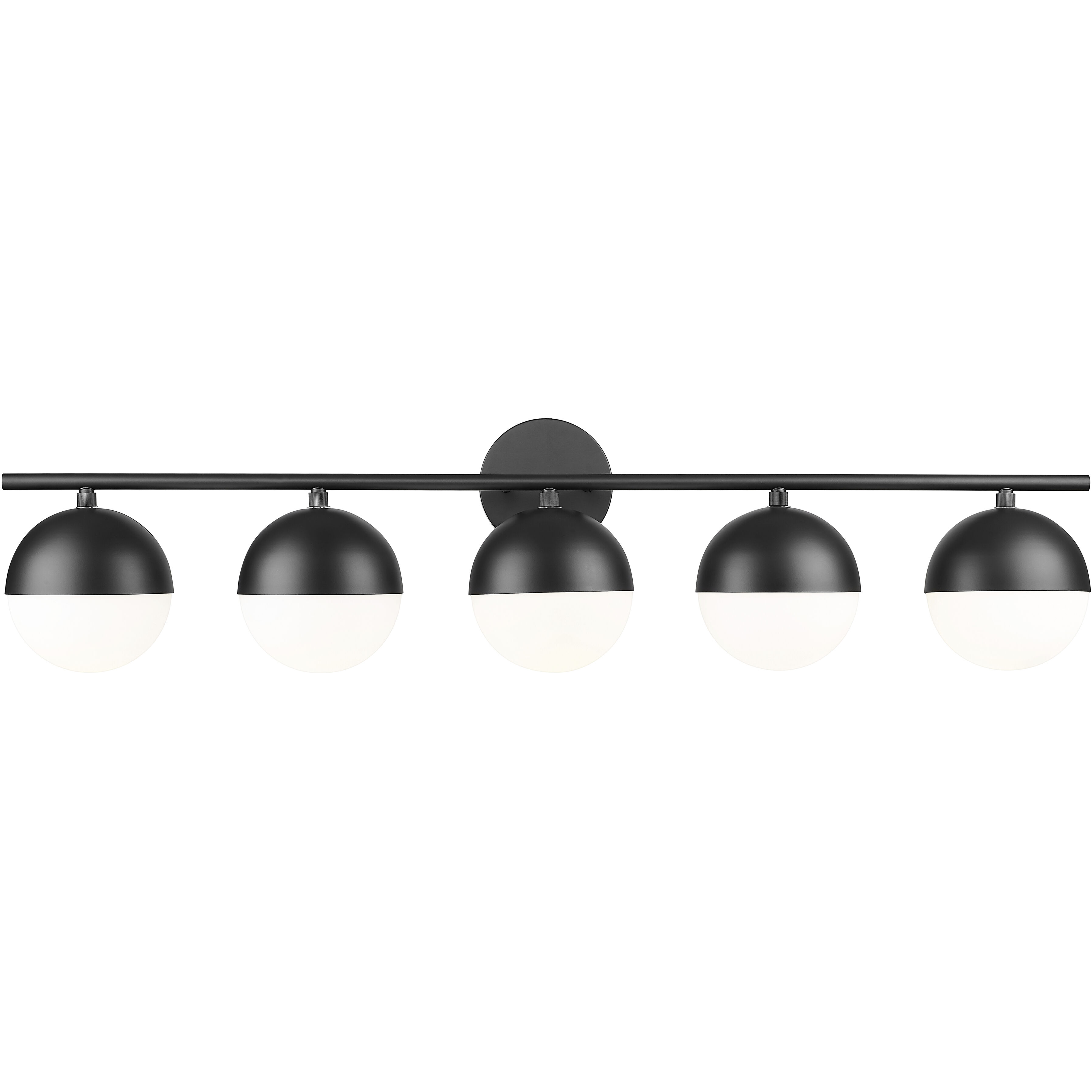 Realm Sphere 5 Light 40 inch Matte Black Bath Vanity Wall Light