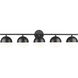 Realm Sphere 5 Light 40 inch Matte Black Bath Vanity Wall Light