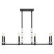 Kaden Linear Chandelier Ceiling Light in Matte Black