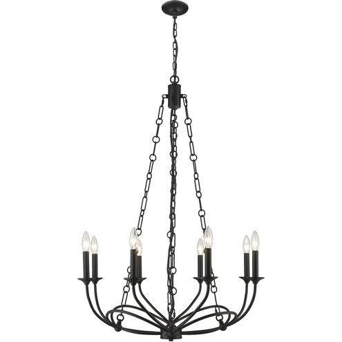 Arabella 8 Light 28 inch Matte Black Chandelier Ceiling Light