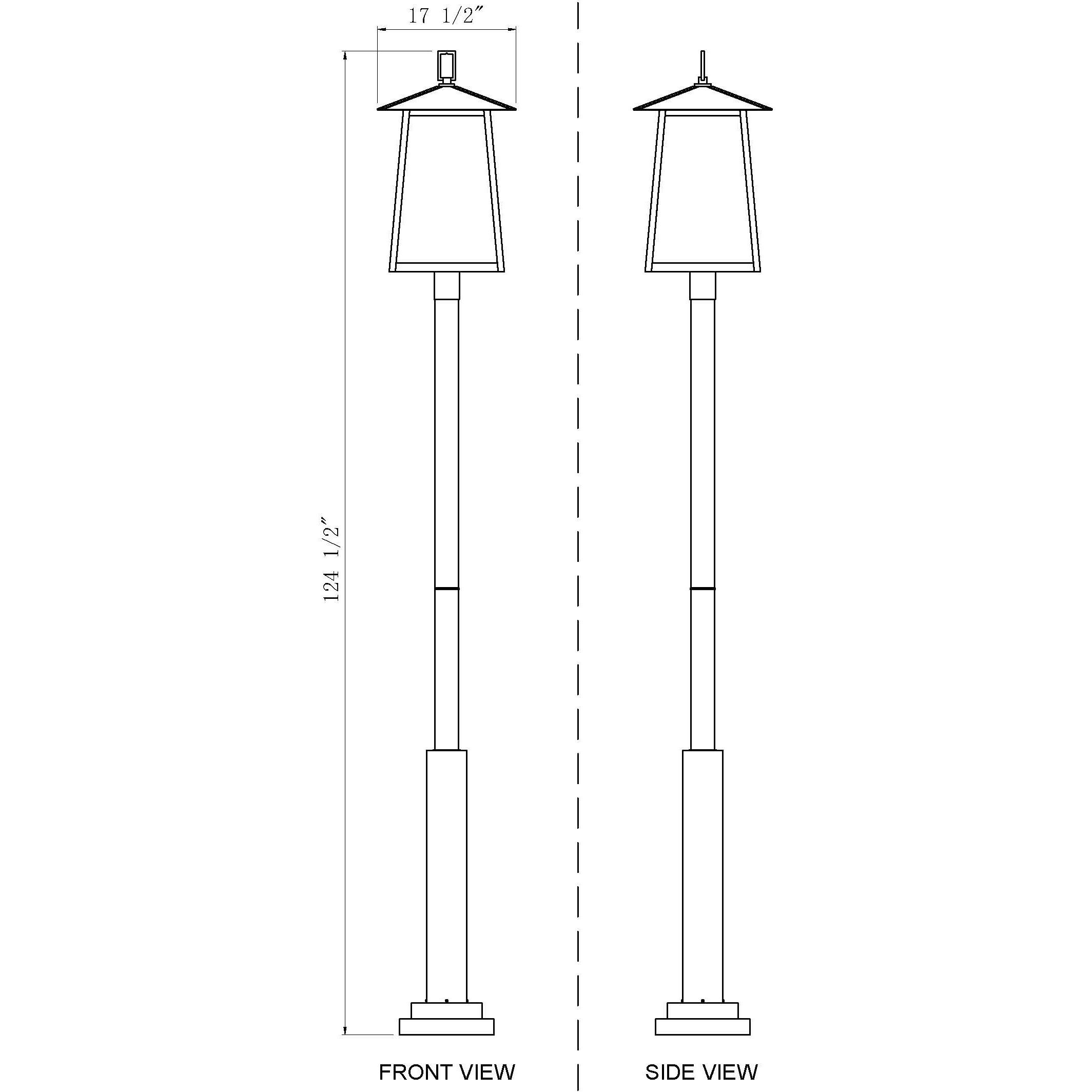 Rainer 6 Light 126 inch Black Outdoor Post Mounted Fixture in G9