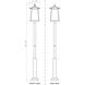 Rainer 6 Light 126 inch Black Outdoor Post Mounted Fixture in G9