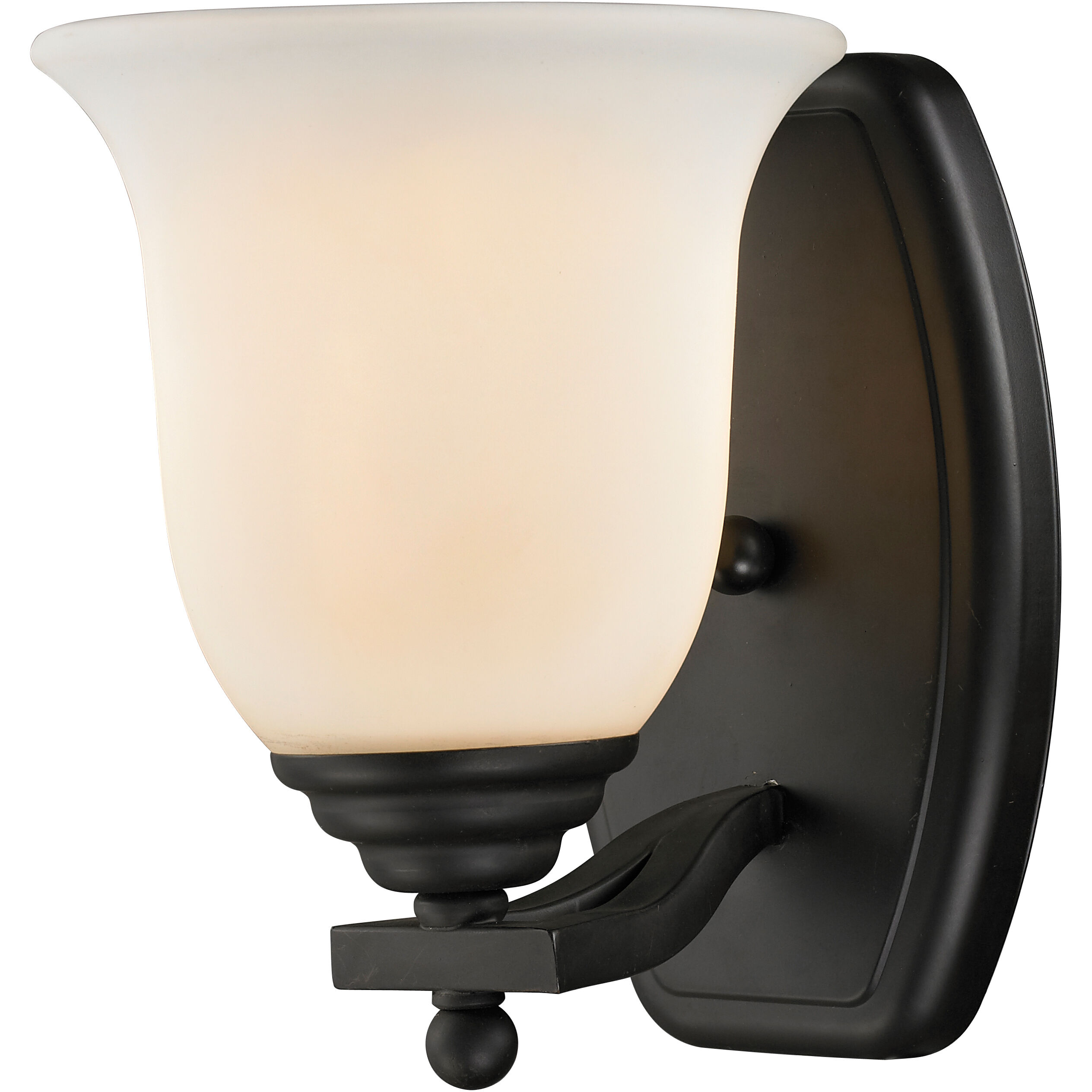 Lagoon 1 Light 7.5 inch Matte Black Vanity Wall Light