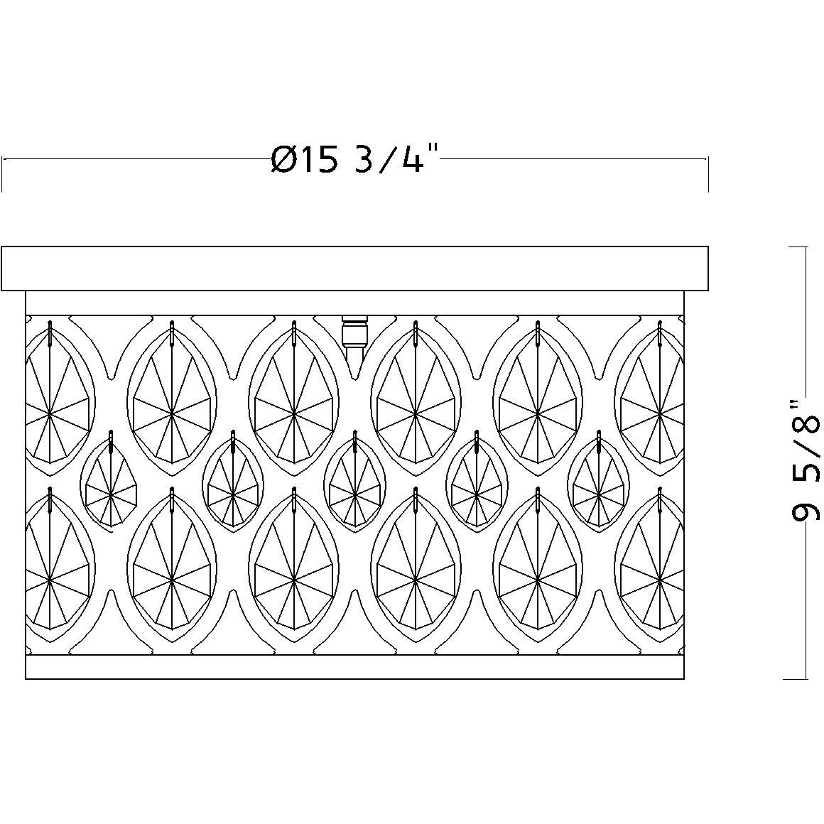 Dealey 4 Light 14.75 inch Matte Black Flush Mount Ceiling Light