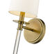 Mila 1 Light 5.5 inch Rubbed Brass Wall Sconce Wall Light