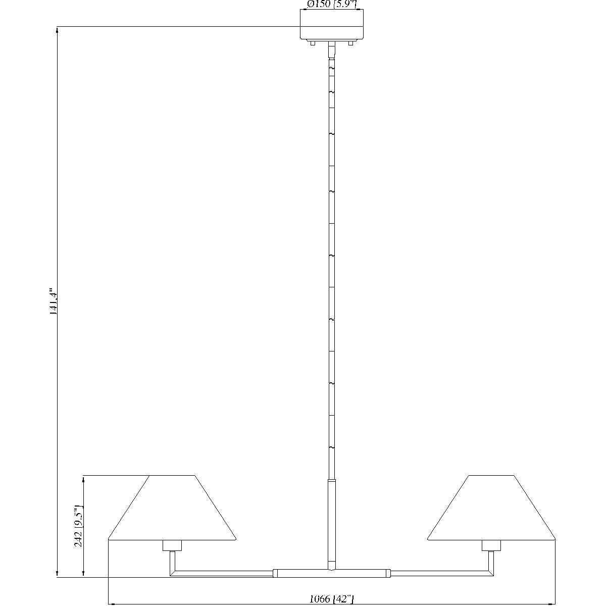 Leila 2 Light 12 inch Luxe Gold Chandelier Ceiling Light