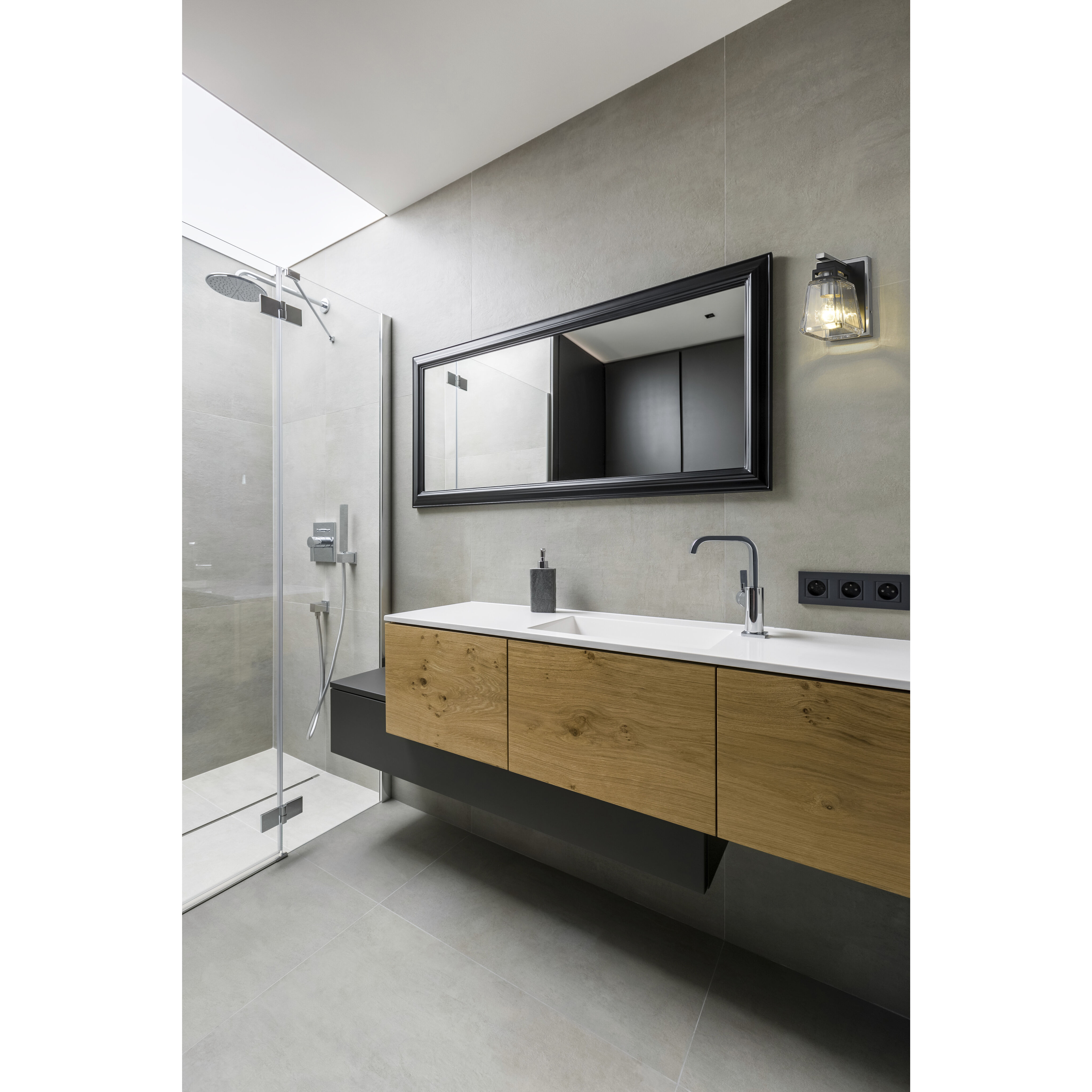 Jackson 1 Light 4.75 inch Brushed Nickel and Matte Black Wall Sconce Wall Light