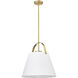 Z-Studio 1 Light 18 inch Heritage Brass Pendant Ceiling Light