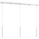 Forest LED 46 inch Chrome Linear Chandelier Ceiling Light in 3, 17, Matte White Steel