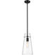 Kira 1 Light 6.5 inch Matte Black Pendant Ceiling Light