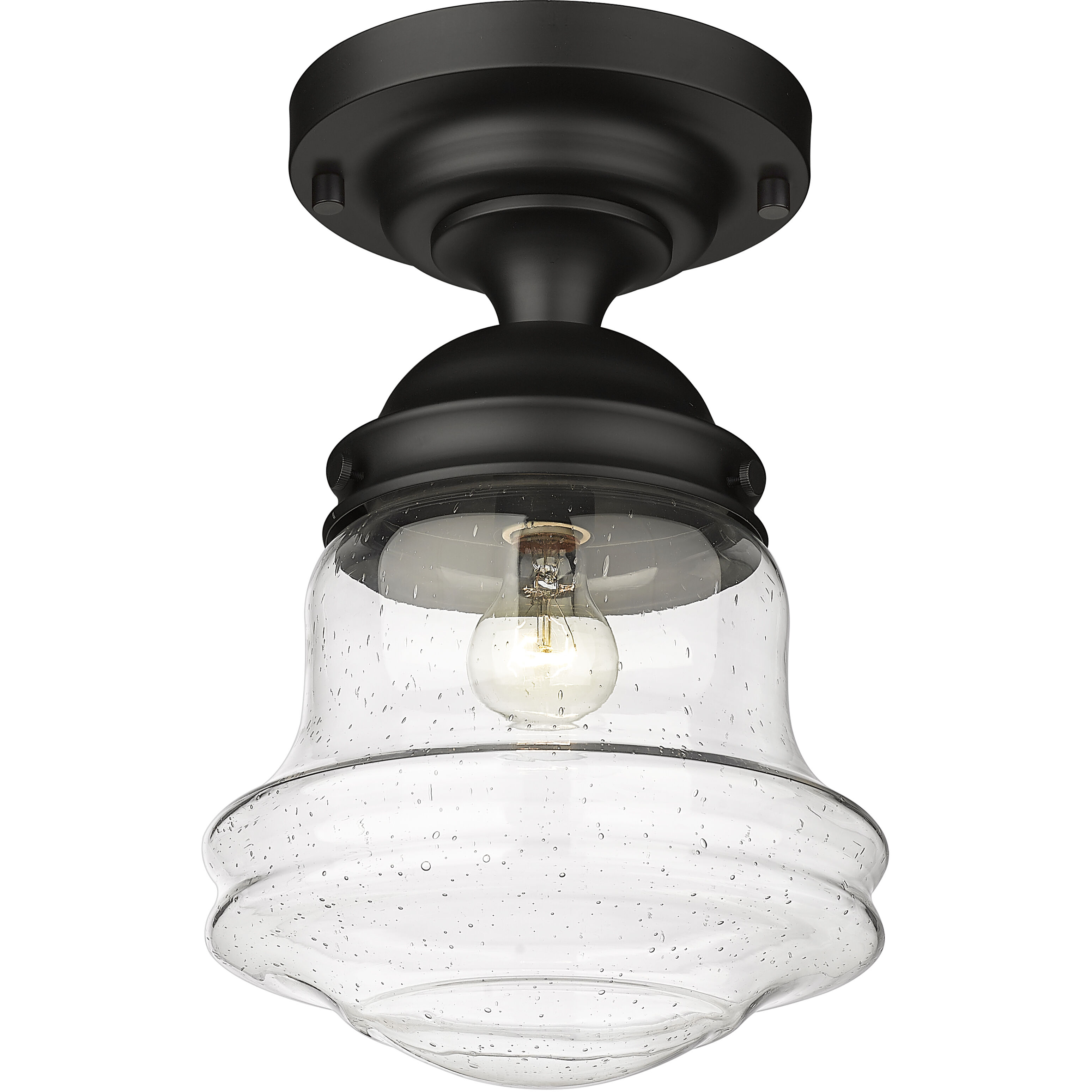 Vaughn 1 Light 10.5 inch Matte Black Flush Mount Ceiling Light