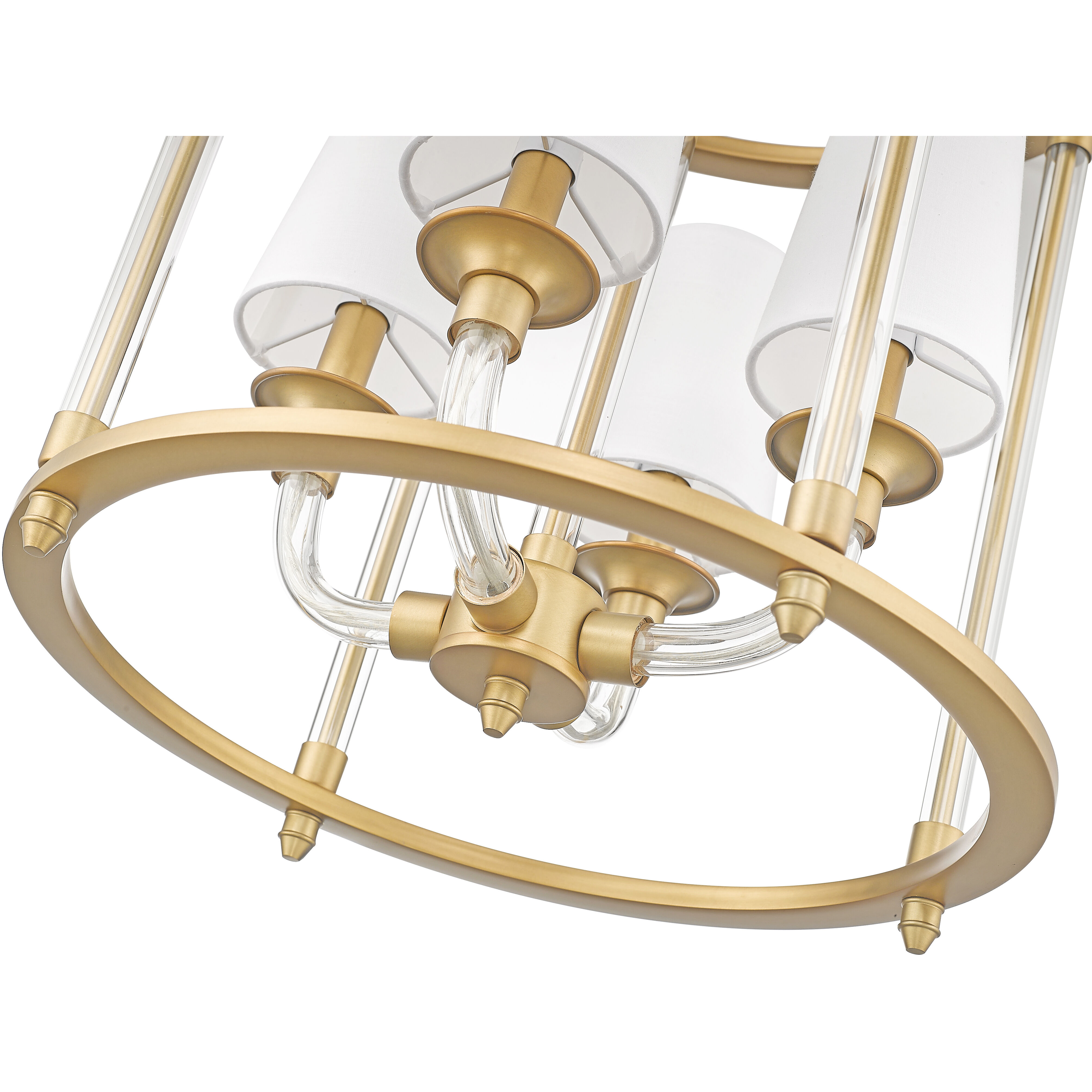 Katerina 4 Light 16 inch Rubbed Brass Chandelier Ceiling Light