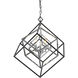 Euclid 3 Light 23 inch Chrome and Matte Black Chandelier Ceiling Light