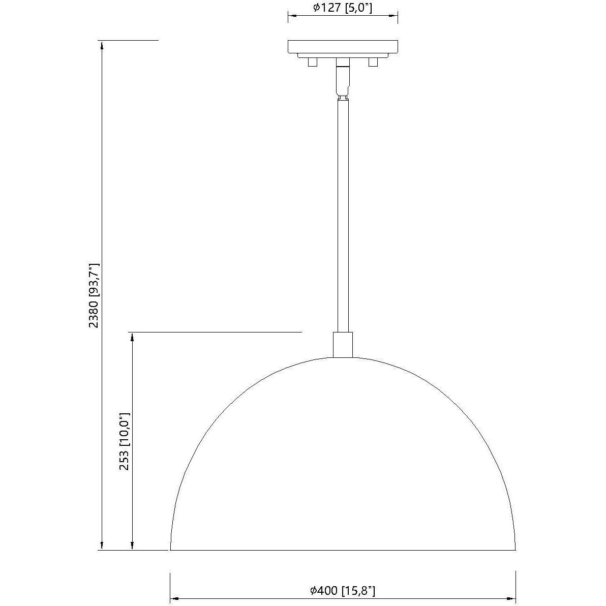 Vega Pendant Ceiling Light in Matte Black