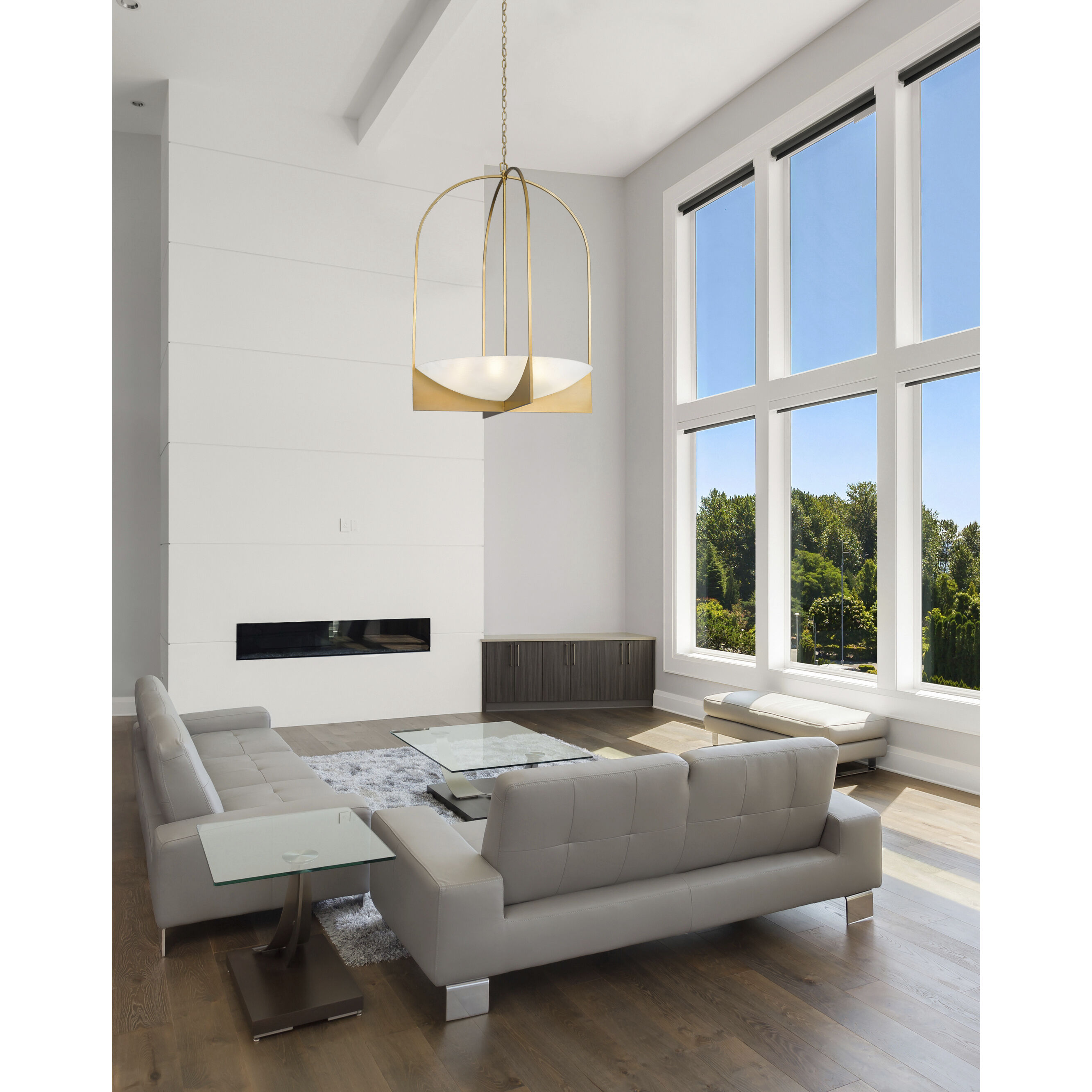 Devon 8 Light 32 inch Modern Gold Chandelier Ceiling Light