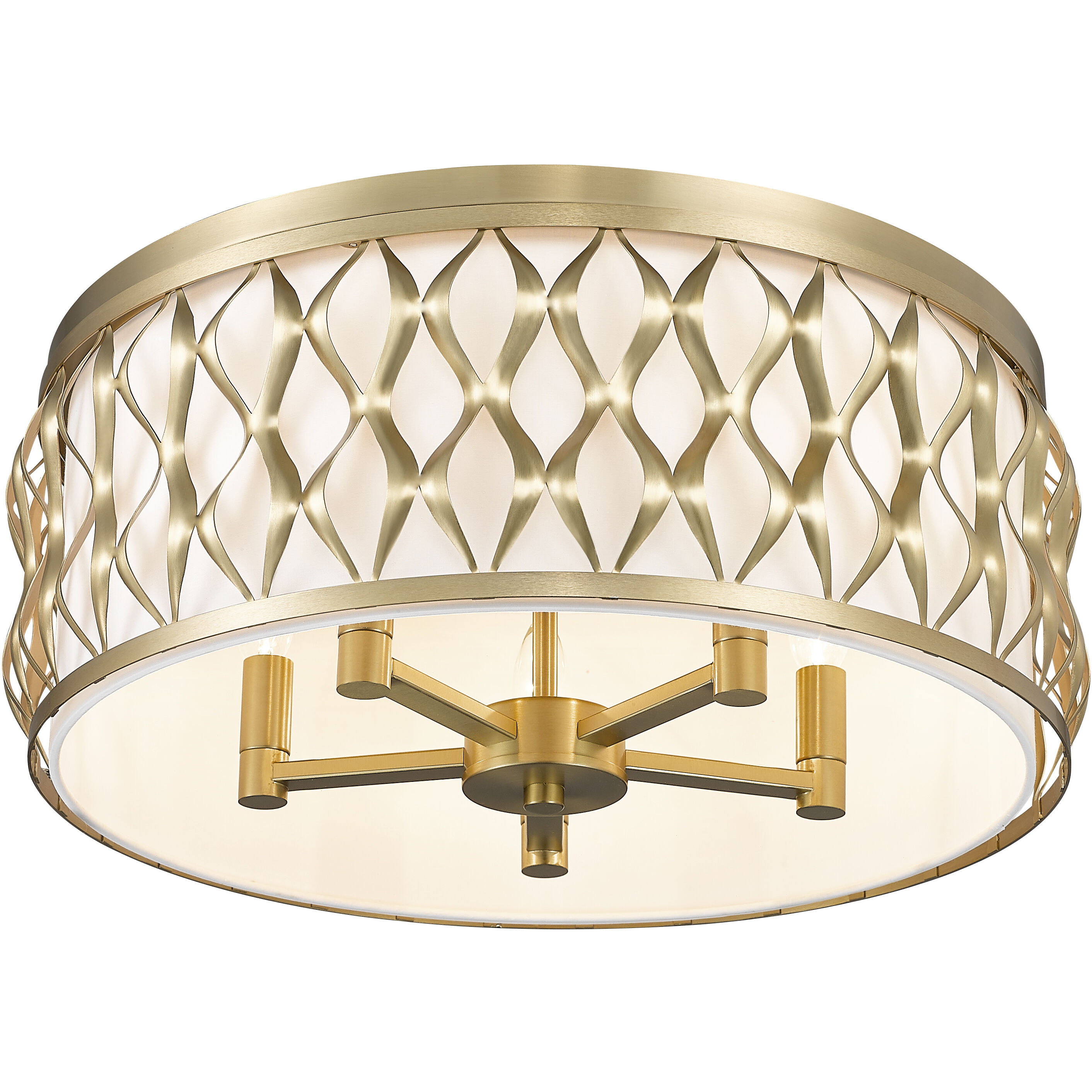 Harden 5 Light 20.25 inch Modern Gold Flush mount Ceiling Light