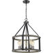 Kirkland 5 Light 20 inch Ashen Barnboard Chandelier Ceiling Light