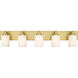 Soledad 5 Light 38.75 inch Brushed Gold Vanity Wall Light