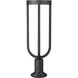 Leland LED 28.25 inch Sand Black Outdoor Pier Mounted Fixture