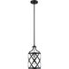 Malcalester 1 Light 8 inch Matte Black and Brushed Nickel Pendant Ceiling Light
