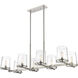 Callista 8 Light 56 inch Polished Nickel Linear Chandelier Ceiling Light