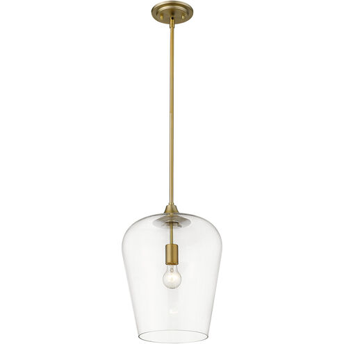 Joliet 1 Light 12 inch Olde Brass Pendant Ceiling Light