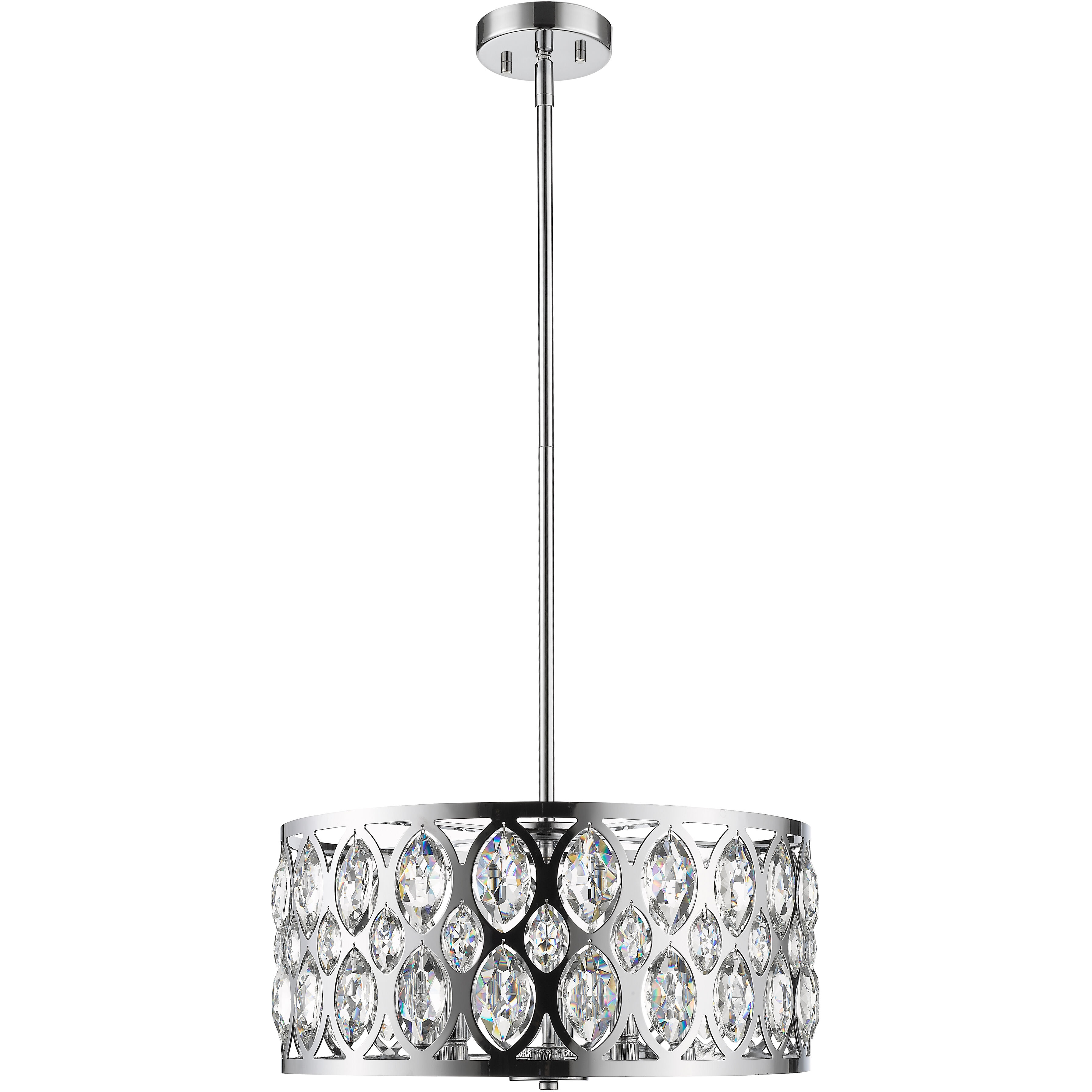 Dealey 5 Light 19.25 inch Chrome Chandelier Ceiling Light