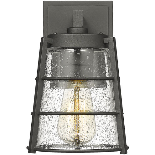 Helix 1 Light 9.25 inch Black Outdoor Wall Light