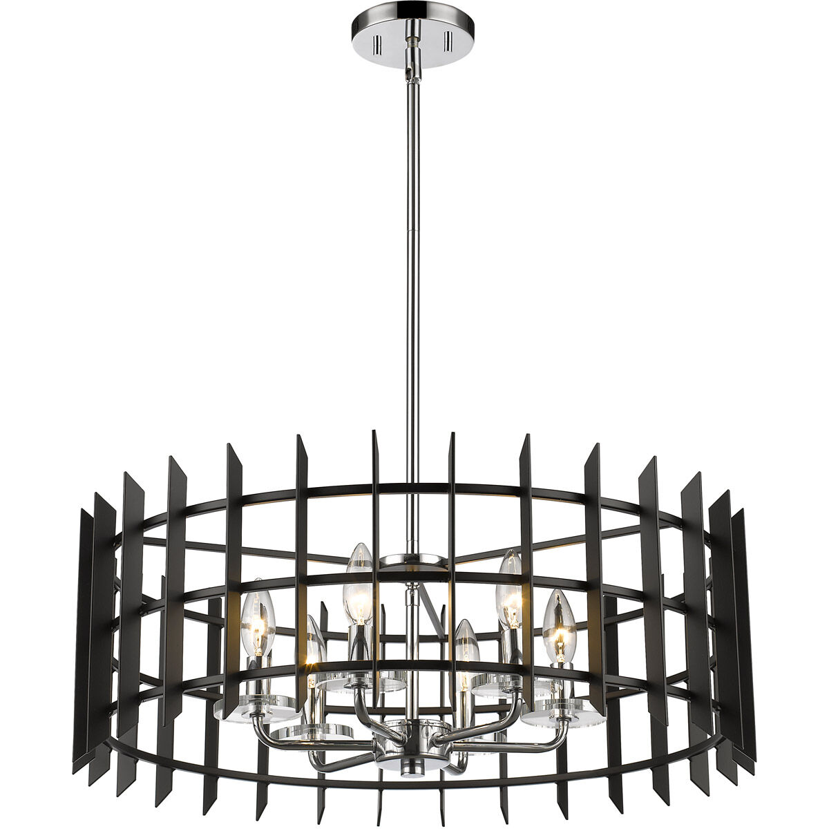 Haake 6 Light 24 inch Chrome Pendant Ceiling Light