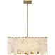 Viviana 8 Light 26 inch Rubbed Brass Chandelier Ceiling Light