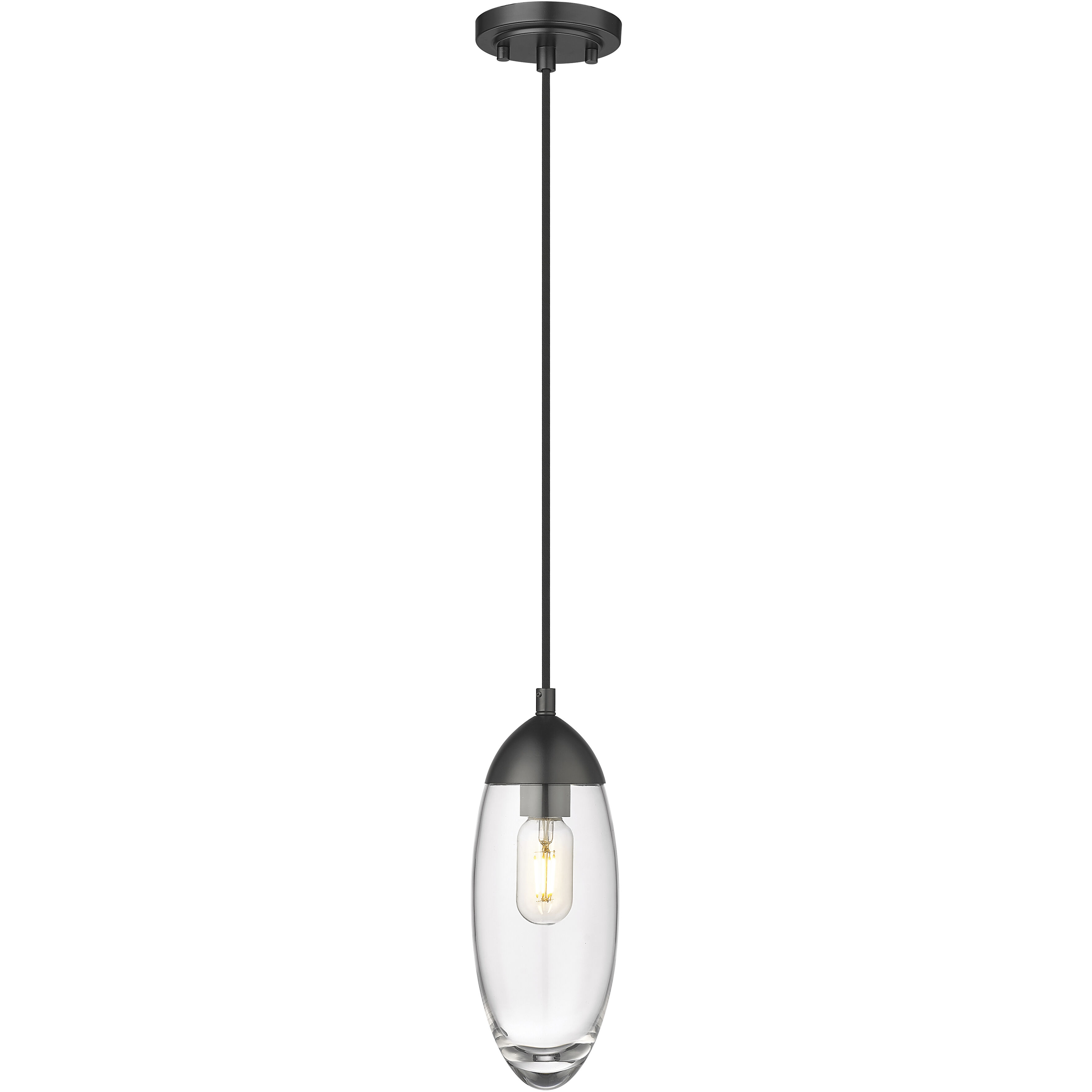 Arden 1 Light 4.5 inch Matte Black Pendant Ceiling Light