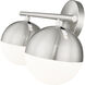 Realm Sphere 2 Light 16 inch Brushed Nickel Bath Vanity Wall Light