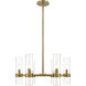 Datus 6 Light 26 inch Rubbed Brass Chandelier Ceiling Light