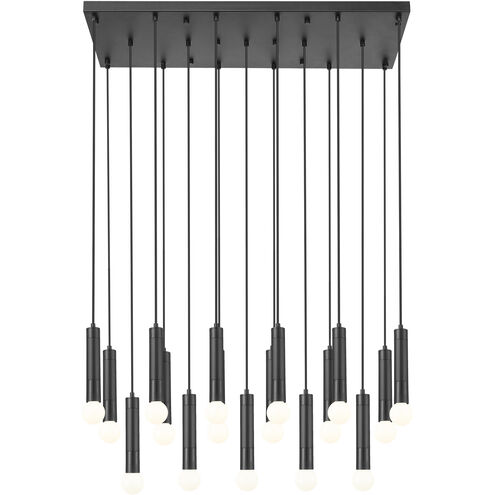 Stari Linear Chandelier Ceiling Light in Matte Black