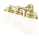 Vaughn 3 Light 22.5 inch Luxe Gold Vanity Wall Light
