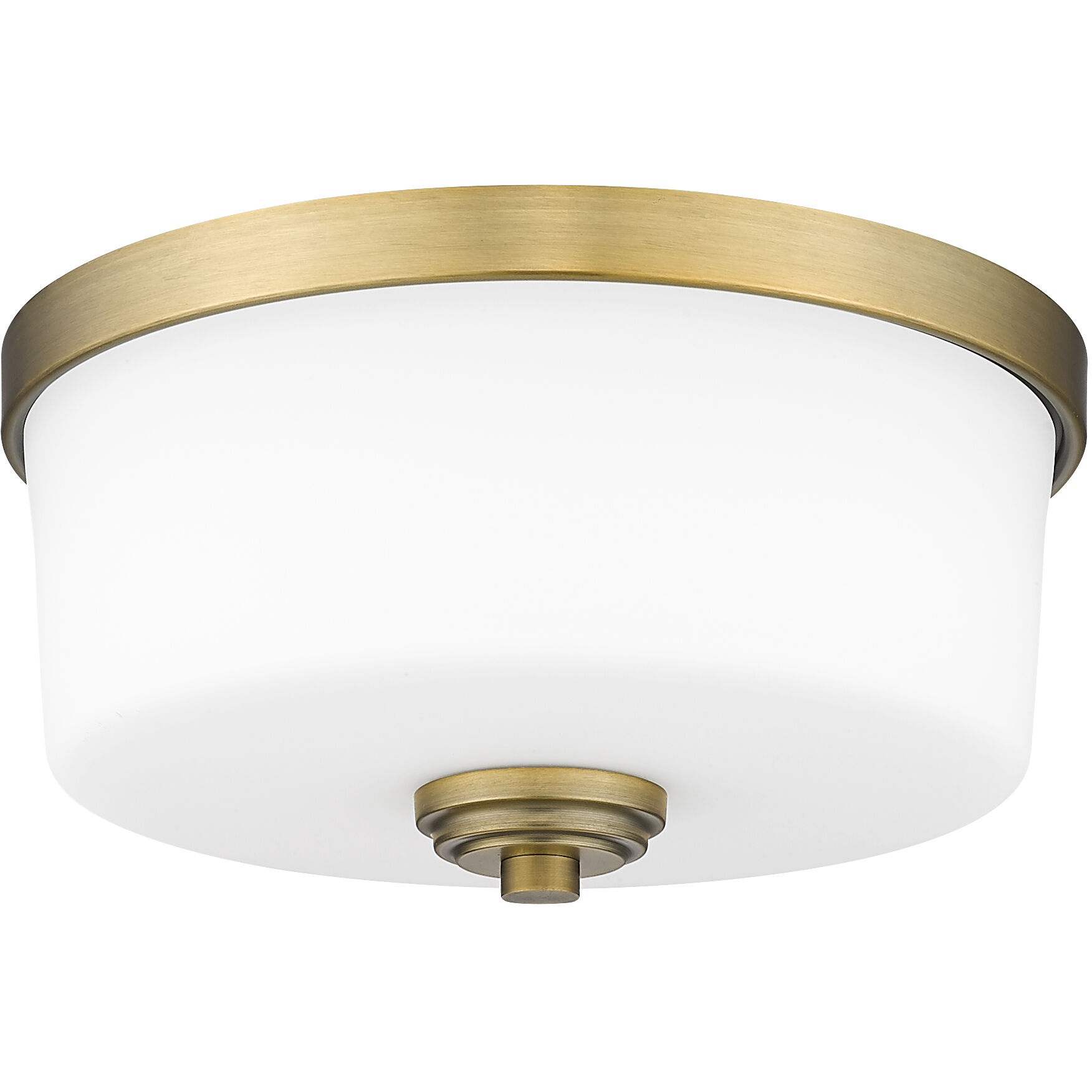 Arlington 2 Light 12.25 inch Heritage Brass Flush Mount Ceiling Light