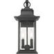 Tiberius 2 Light 18 inch Black Outdoor Wall Light