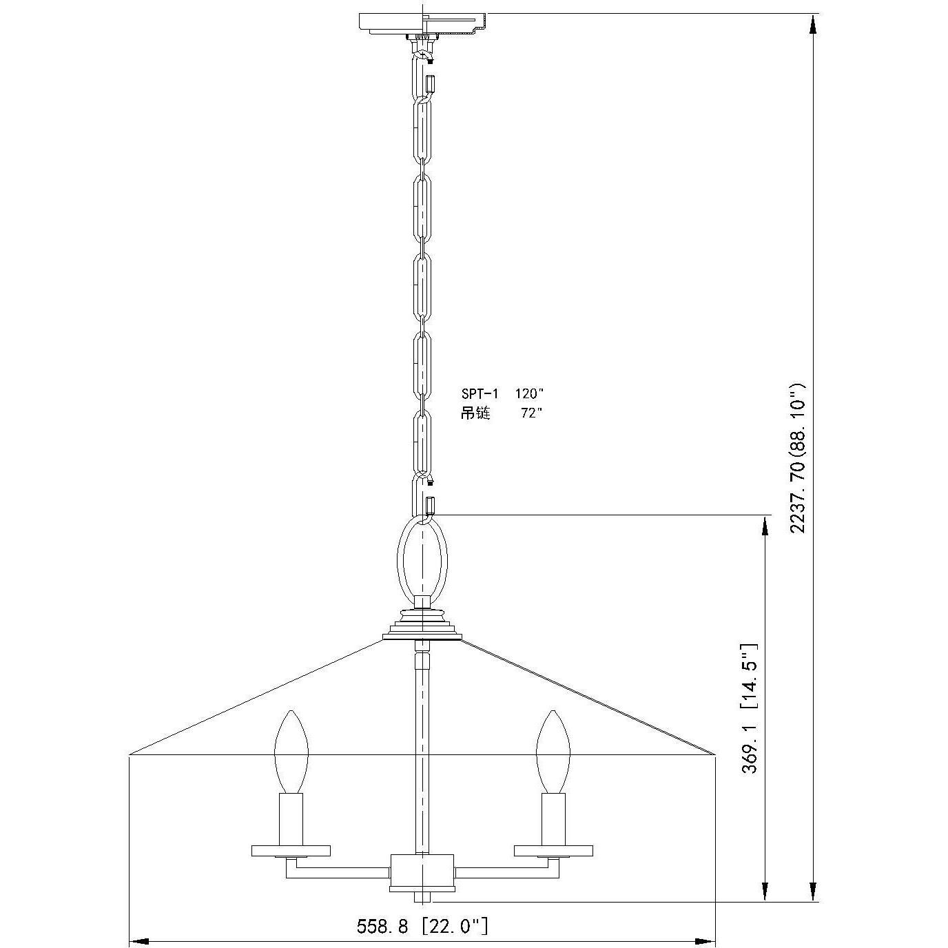 Rialto 5 Light 22 inch Matte White Pendant Ceiling Light in Matte White Outer,  Signature Rubbed Brass Inner