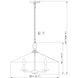 Rialto 5 Light 22 inch Matte White Pendant Ceiling Light in Matte White Outer,  Signature Rubbed Brass Inner
