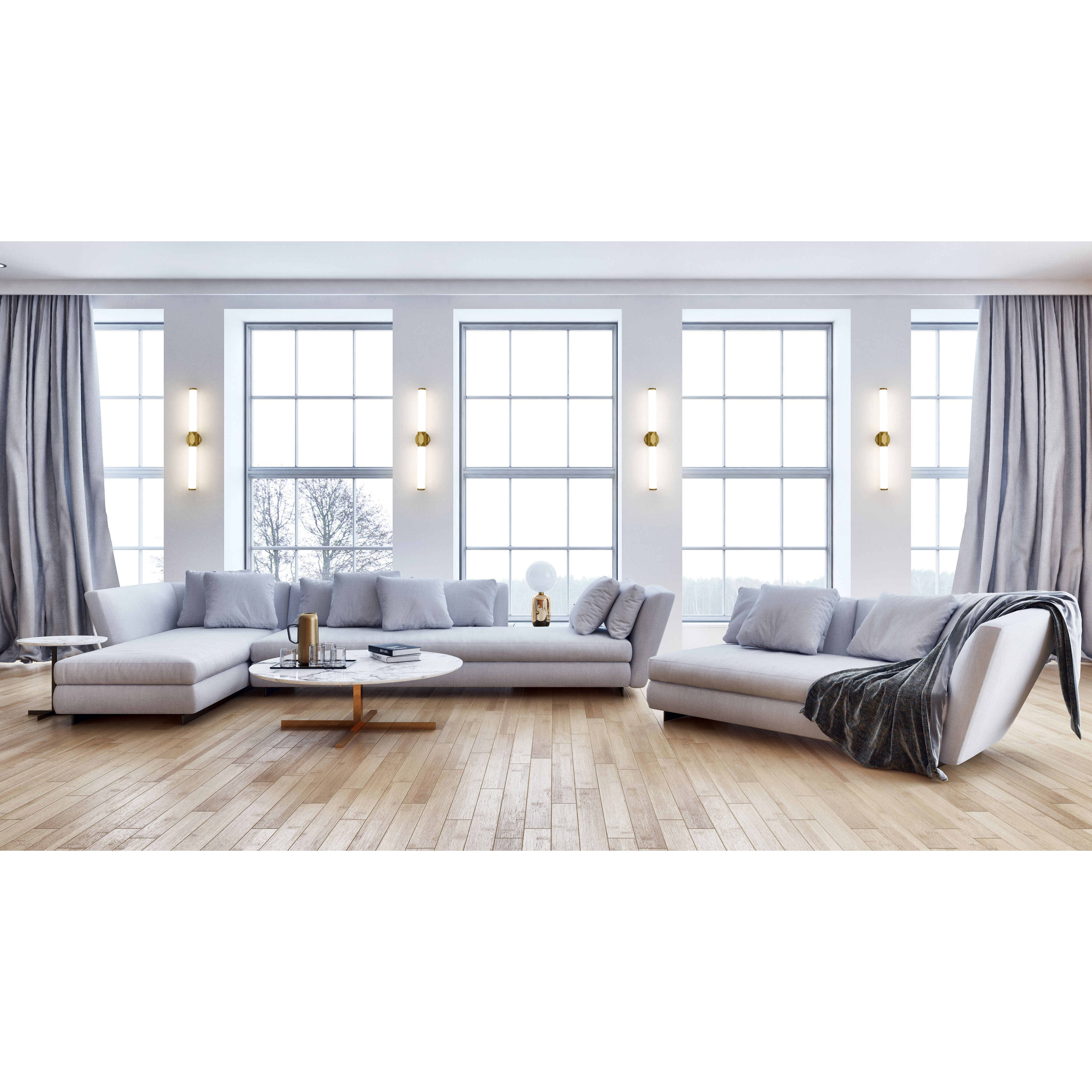 Cooper LED 32 inch Modern Gold Vanity Wall Light