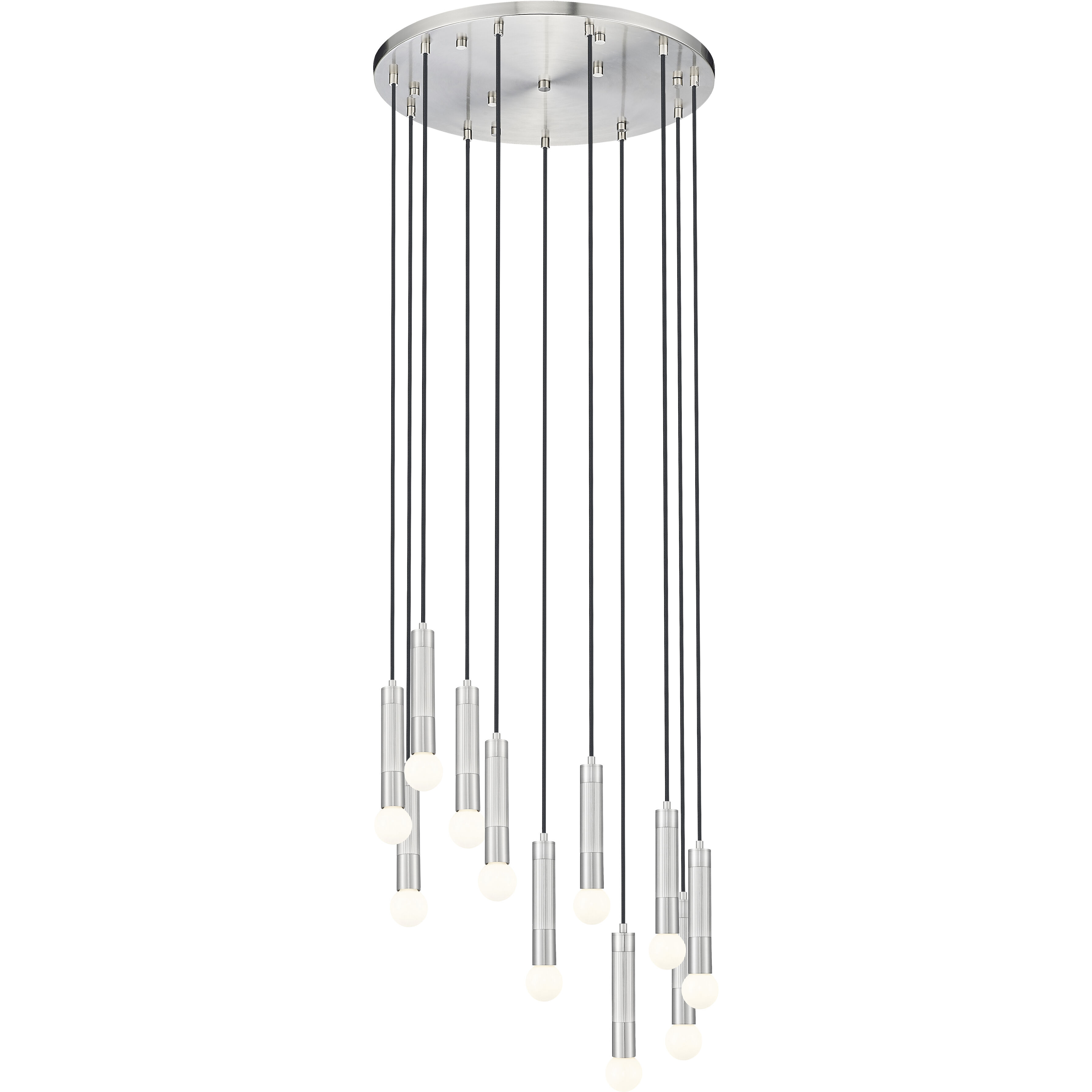 Stari 11 Light 24 inch Brushed Nickel Chandelier Ceiling Light