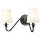 Gianna 2 Light 20 inch Matte Black Wall Sconce Wall Light