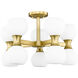 Artemis 10 Light 21 inch Modern Gold Semi Flush Mount Ceiling Light